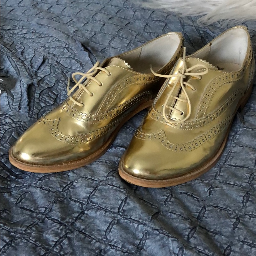 Sam Edelman Metallic Gold Loafers